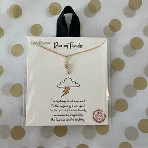 𝅺ROARING Thunder 18k gold dipped necklace